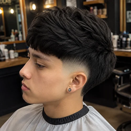 Burst fade with fringe